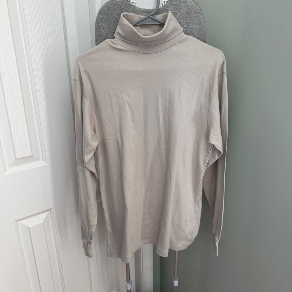 VTG Bogner Pima Cotton Turtleneck Shirt Medium Retro Ski Gorpcore Minimalist